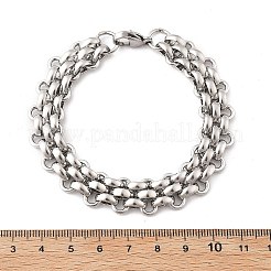 304 Stainless Steel Half Round Link Chain Bracelets for Women Men&nbsp;BJEW-F488-07P