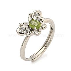 Butterfly Brass Adjustable Rings&nbsp;RJEW-G317-05P