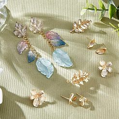 10Pcs 5 Style Brass Stud Earring Findings&nbsp;KK-CA0002-05