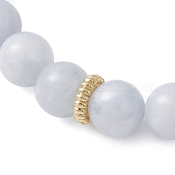 3Pcs Natural Quartz & Chalcedony & Malaysia Jade Round Beads Stretch Bracelets&nbsp;BJEW-JB12257