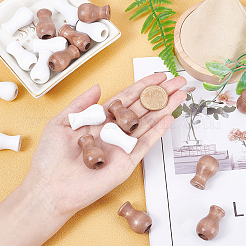 20 Pcs 2 Styles Wooden Hanging Ball Blind Small Beads&nbsp;WOOD-CA0001-16