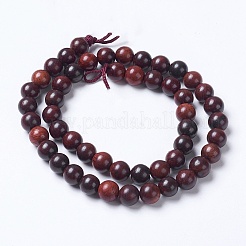 Imitation Burmese Wood Beads Strands&nbsp;X-WOOD-J001-03-8mm-1