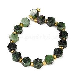 Natural Ruby in Zoisite Beads Strands&nbsp;G-F833-B14-01