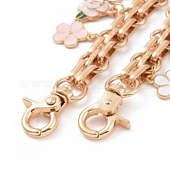 Alloy Enamel Peony Flower Link Purse Strap Extenders&nbsp;AJEW-BA00097