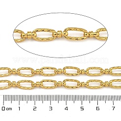 Ion Plating(IP) Handmade 304 Stainless Steel Oval Link Chains&nbsp;CHS-G038-01A-G