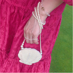 Natural Freshwater Pearl Beaded Stretch Rings for Women&nbsp;FS-WGC033C-01