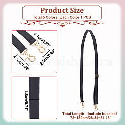 5Pcs 5 Colors PU Imitation Leather Adjustable Bag Straps&nbsp;FIND-WR0009-77A