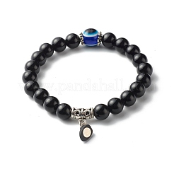Magnetic Heart Clasps Stretch Bracelets Set for Lover Couples&nbsp;BJEW-JB06772