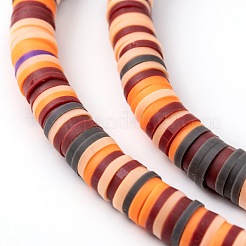 Handmade Polymer Clay Beads Strands&nbsp;CLAY-R089-6mm-T02B-21
