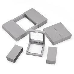 3 Bags 3 Styles Square Transparent PE Thin Film Suspension Jewelry Display Box&nbsp;CON-TA0001-38F