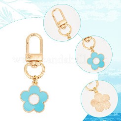 Alloy Enamel Flower Pendant Decorations&nbsp;HJEW-AR00001