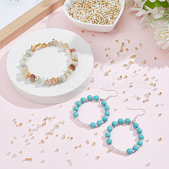 400Pcs 8 Styles Rondelle Brass Crimp Beads&nbsp;KK-NB0003-83