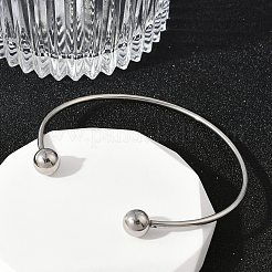 304 Stainless Steel European Style Torque Bangles Making&nbsp;PPJ-G001-04P-A