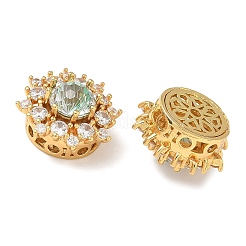 Brass Micro Pave Cubic Zirconia Beads&nbsp;KK-H526-15G-05