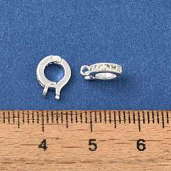 Rack Plating Brass Micro Pave Clear Cubic Zirconia Enhancer Shortener Bails&nbsp;KK-F883-12S