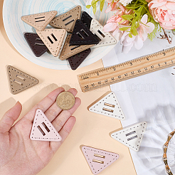 16Pcs 8 Colors 2-Hole PU Leather Buttons&nbsp;BUTT-CL0001-03