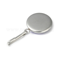 Resin Flat Round with Mermaid Fish Scale Keychin&nbsp;HJEW-JM01279-02