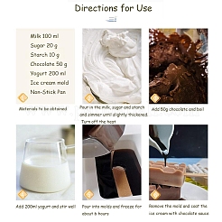 Food Grade DIY Rectangle Ice-cream Silicone Molds&nbsp;LS-DIY-D062-01B