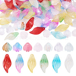 120Pcs 2 Styles Transparent Glass Pendants&nbsp;GGLA-TA0004-02