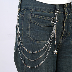 Punk Style Alloy 3 Layer Chain Star Charm Pants Chain Belts&nbsp;FS-WG328EF-01