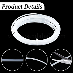 10M Translucent PVC Wedding Dress Shaping Fishbone&nbsp;DIY-GF0014-12C