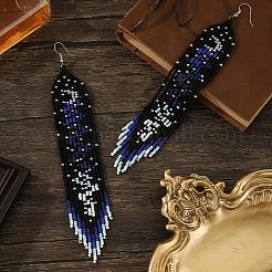 Bohemian Handmade Glass Seed Beads Dangle Earrings&nbsp;HG2250