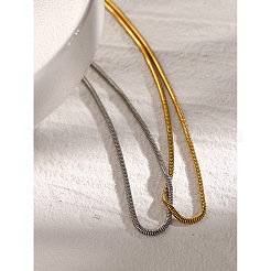 Two Tone 304 Stainless Steel Snake Chain Necklaces for Women&nbsp;SN1859