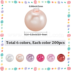 1200Pcs 6 Style Imitation Pearl Acrylic Beads&nbsp;DIY-SP0004-71