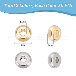 100Pcs 2 Style 304 Stainless Steel Spacer Beads&nbsp;STAS-UN0053-78
