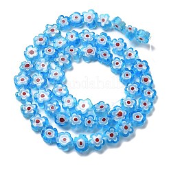 Handmade Millefiori Lampwork Beads Strands&nbsp;LAMP-F035-09K