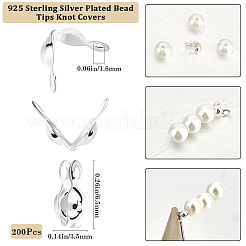 200Pcs Brass Bead Tips Knot Covers&nbsp;KK-BBC0015-90S-02