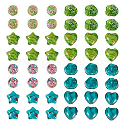 80Pcs 8 Styles Millefiori Glass Beads Strands&nbsp;GLAA-TA0003-43A