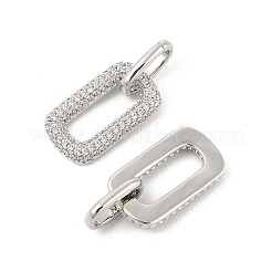 Brass Micro Pave Cubic Zirconia Pendants&nbsp;KK-P300-02P