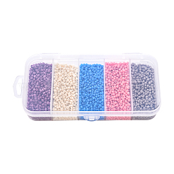90G 5 Colors 12/0 Baking Paint Glass Seed Beads&nbsp;SEED-YW0001-14A