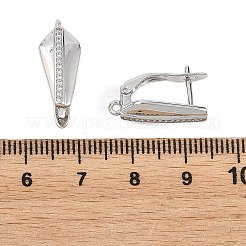 SHEGRACE Brass Micro Pave Cubic Zirconia Hoop Earring Findings&nbsp;XGRQ79334-950P