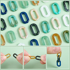 700Pcs 7 Colors Acrylic Linking Rings&nbsp;OACR-PH0004-22