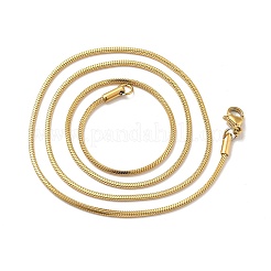 Ion Plating(IP) 304 Stainless Steel Square Snake Chain Necklaces&nbsp;STAS-A066-07-03G