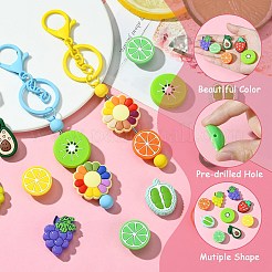 18Pcs 9 Styles Fruit Theme Food Grade Silicone Focal Beads&nbsp;SIL-CJ0002-18