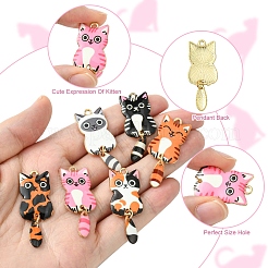14Pcs 7 Colors Alloy Enamel Pendants&nbsp;FIND-FS0002-99