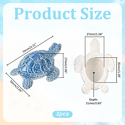 2Pcs Resin Turtle Display Decorations&nbsp;AJEW-WH0752-311