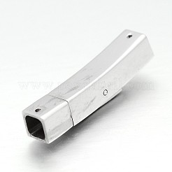 Tarnish Resistant Cuboid 304 Stainless Steel Bayonet Bracelet Clasps&nbsp;STAS-N065-49