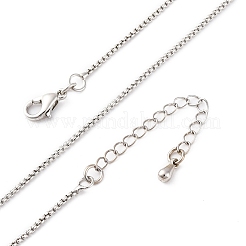 Brass Box Chains Necklaces for Women&nbsp;NJEW-D302-08P