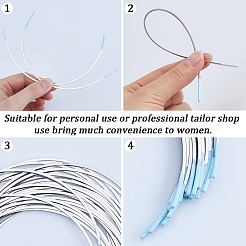 201 Stainless Steel Bra Underwire&nbsp;FIND-WH0421-34A