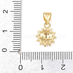 Brass Micro Pave Cubic Zirconia Pendants&nbsp;KK-H525-04G