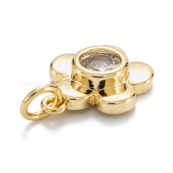 Brass Cubic Zirconia Charms&nbsp;KK-G399-06C