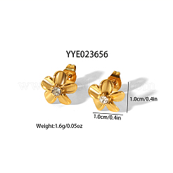 Elegant 304 Stainless Steel Flower Stud Earrings&nbsp;BN1481