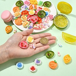 40Pcs 4 Styles Opaque Cute Resin Decoden Cabochons&nbsp;RESI-YW0005-40