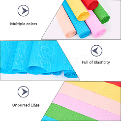 6 Rolls 6 Colors Handmade Crepe Paper&nbsp;DIY-CP0012-89C