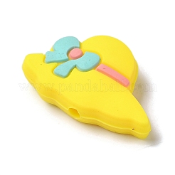 Hat with Bowknot Silicone Focal Beads&nbsp;SIL-M006-04A