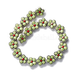 Handmade Porcelain Flower Beads Strands&nbsp;PORC-F003-01L